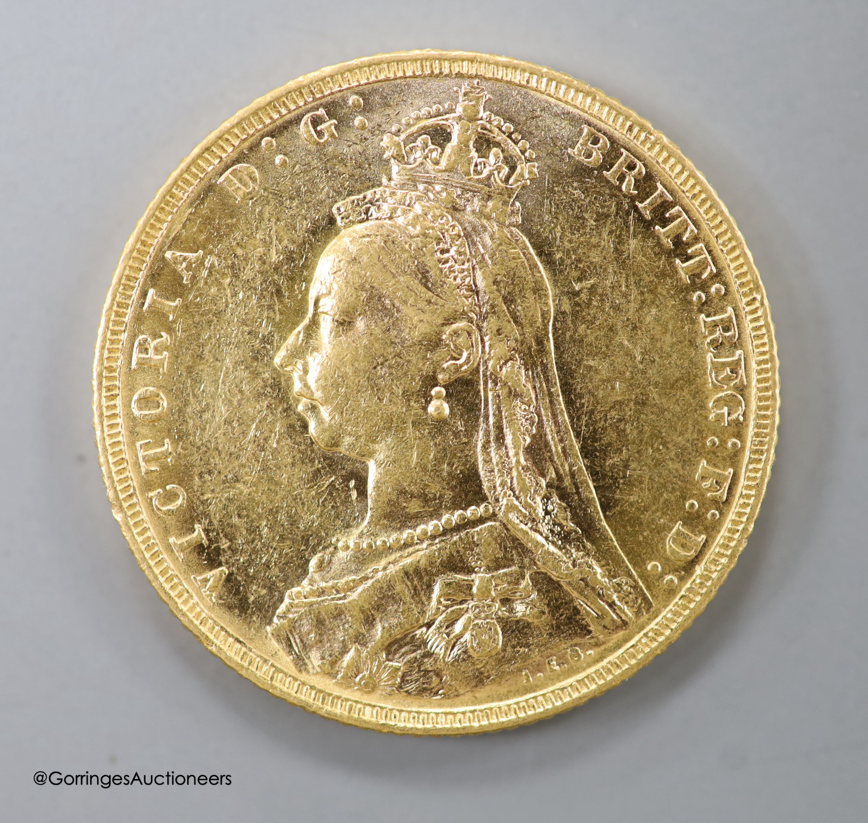 A Victoria gold sovereign 1889 M